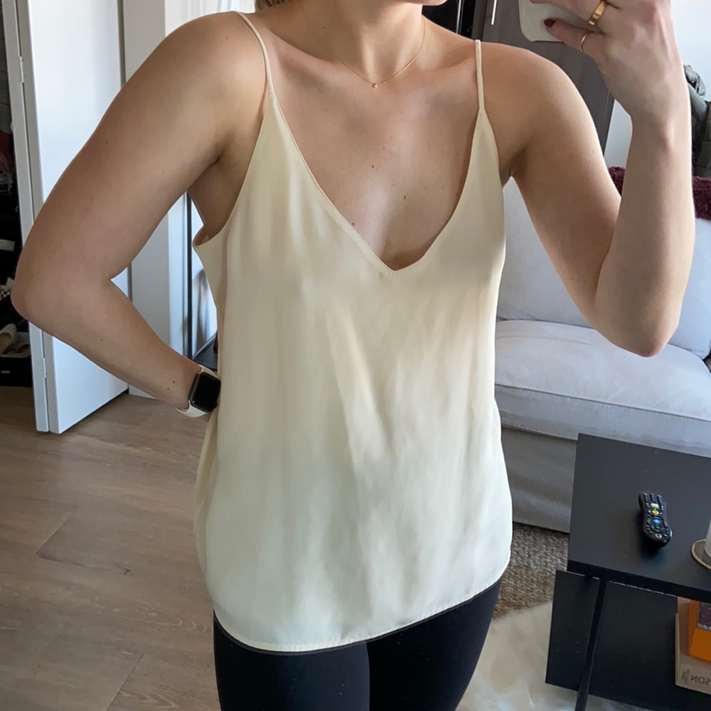 NWT. lined Cream tank